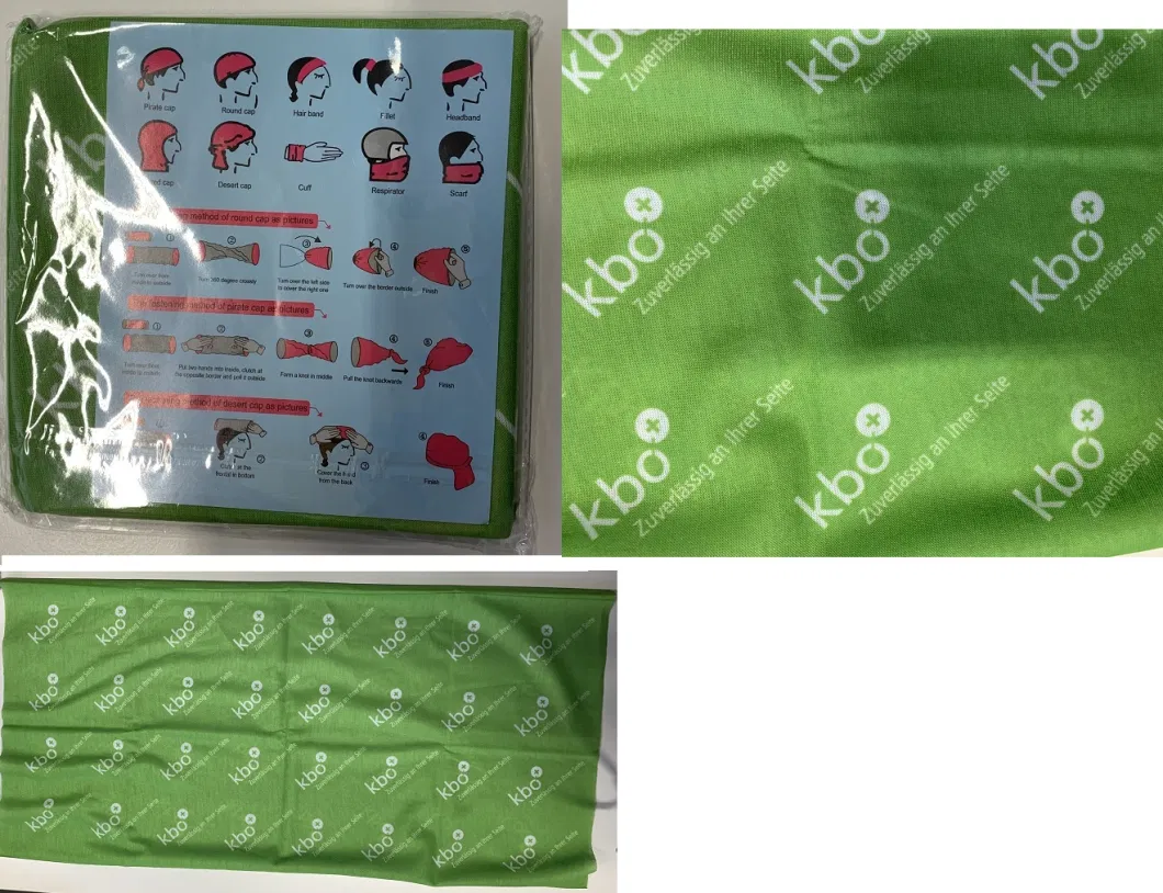 10X20 Inches 120GSM Microfiber Polyester Seamless Tube Bandana Scarf Mask