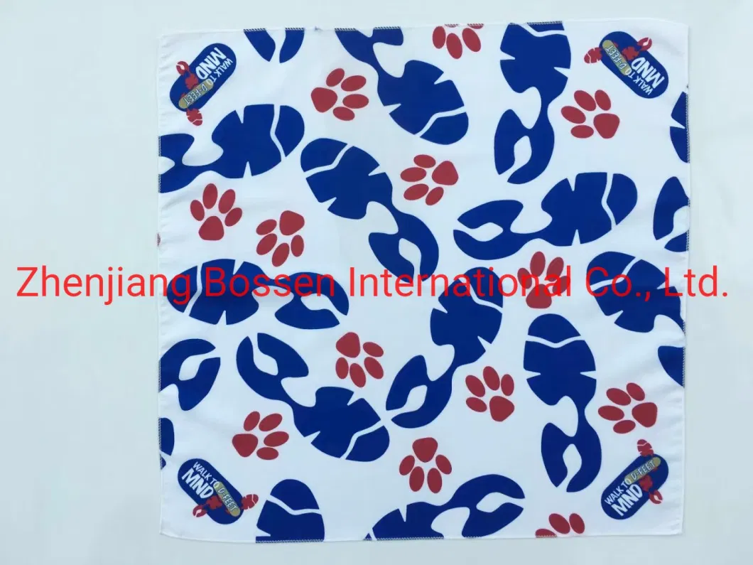 China Factory OEM Custom Logo Print Promotional Cotton Polyester Handkerchief Cotton Headwear Bandana