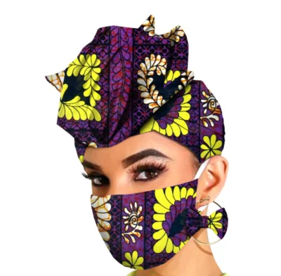 Africa Batik Cotton Dustproof Mask Bandana Kerchief